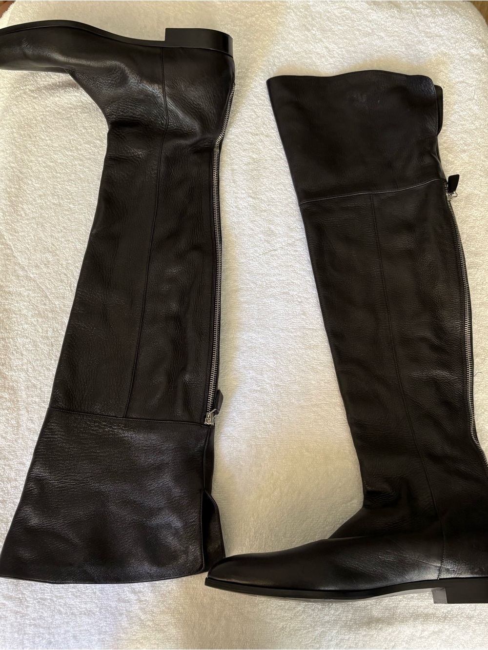 Prada Black Over-The-Knee Leather Riding Boots